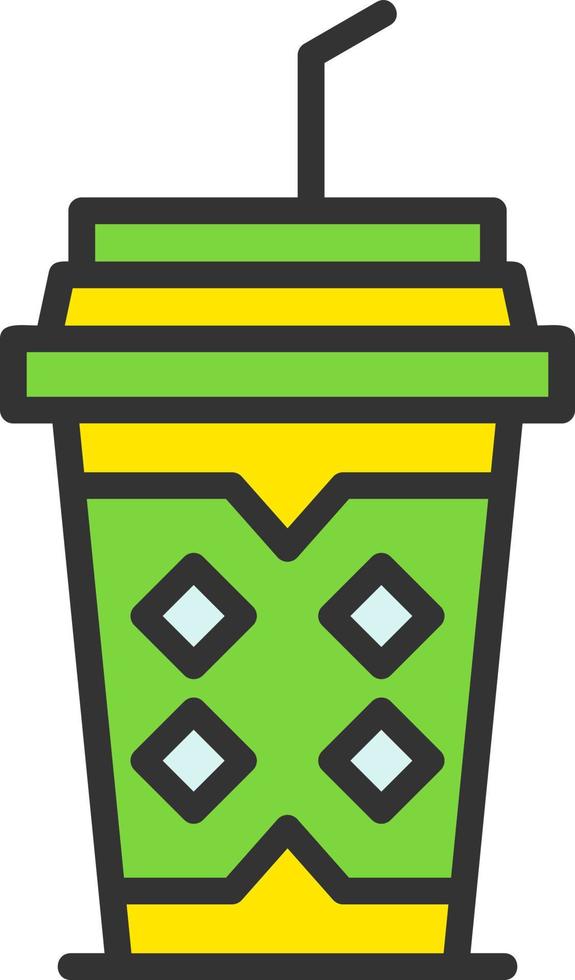 icono de vector de café frío