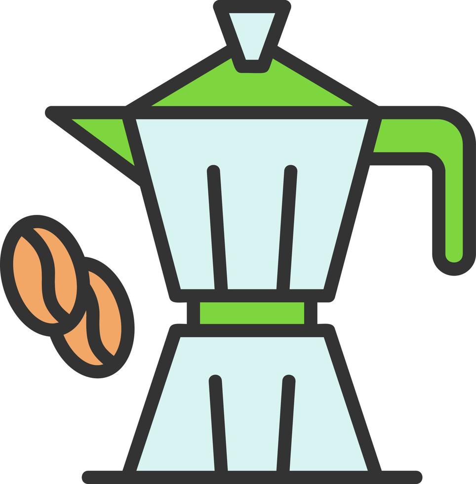 icono de vector de cafetera