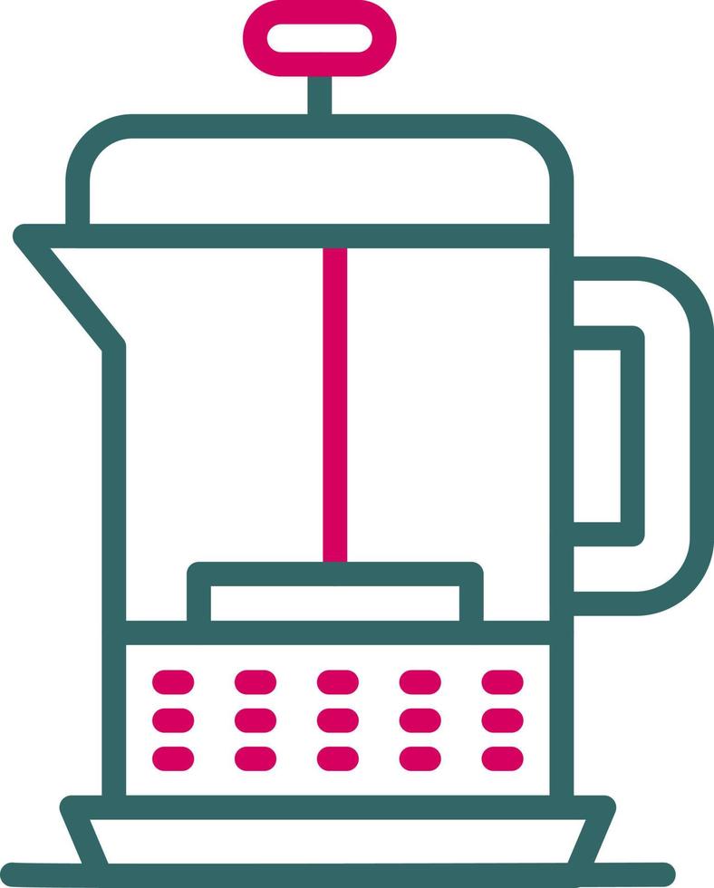 French Press Vector Icon