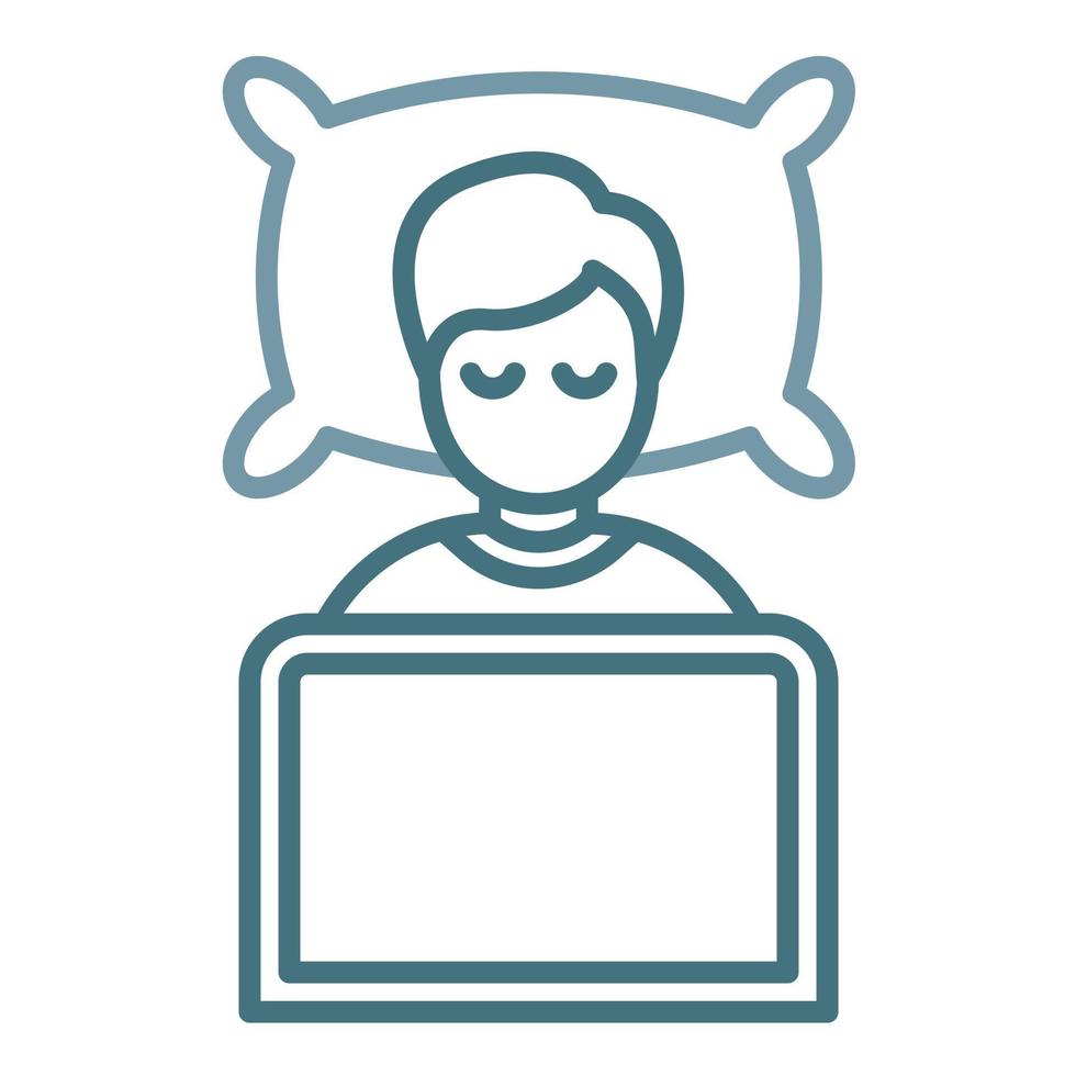 Nap Line Two Color Icon vector