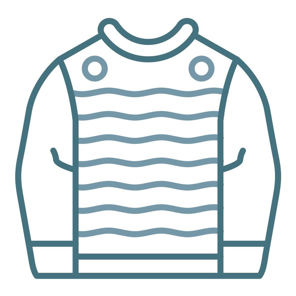 Sweater Line Two Color Icon vector