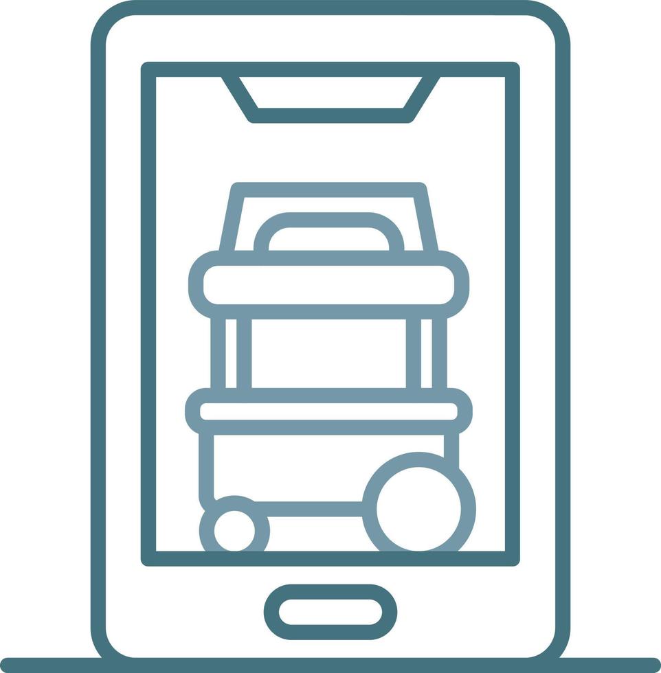 Street Food App Line Two Color Icon vector