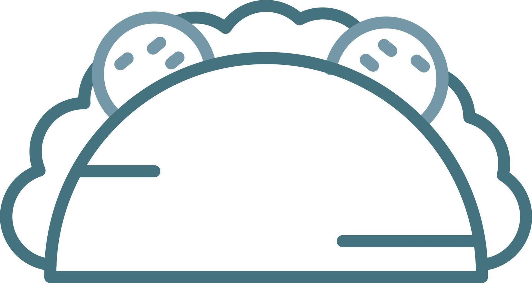 Taco Line Two Color Icon vector