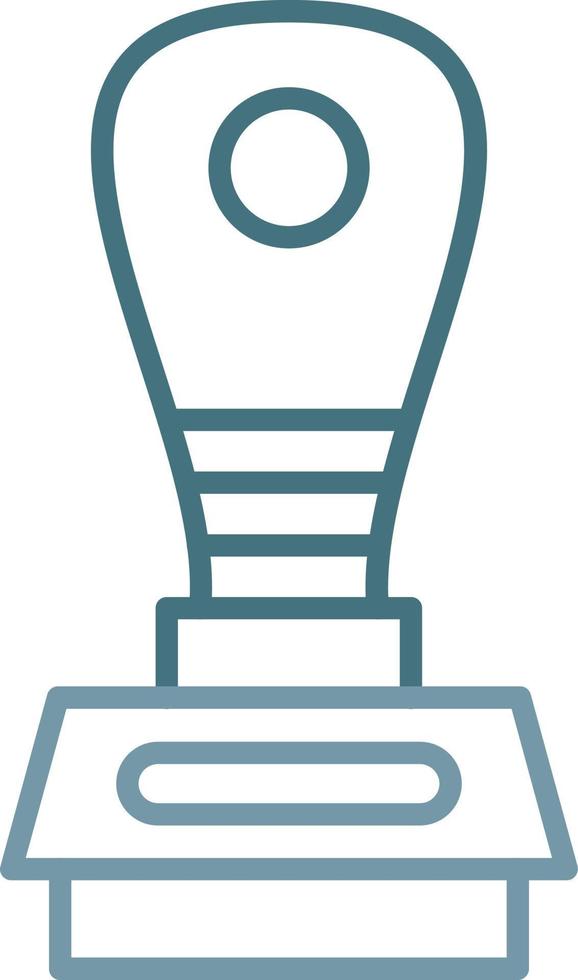 Stamp Line Two Color Icon vector