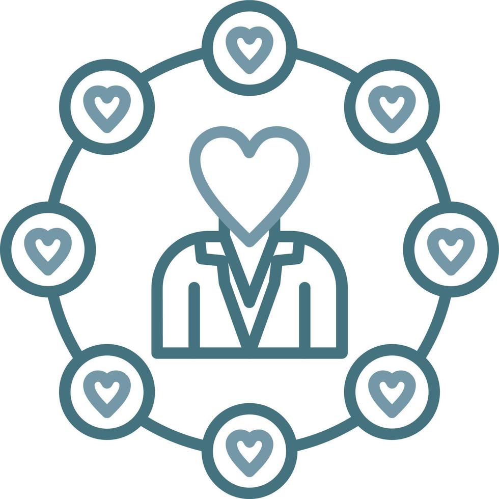 Soft Skills Line Two Color Icon vector