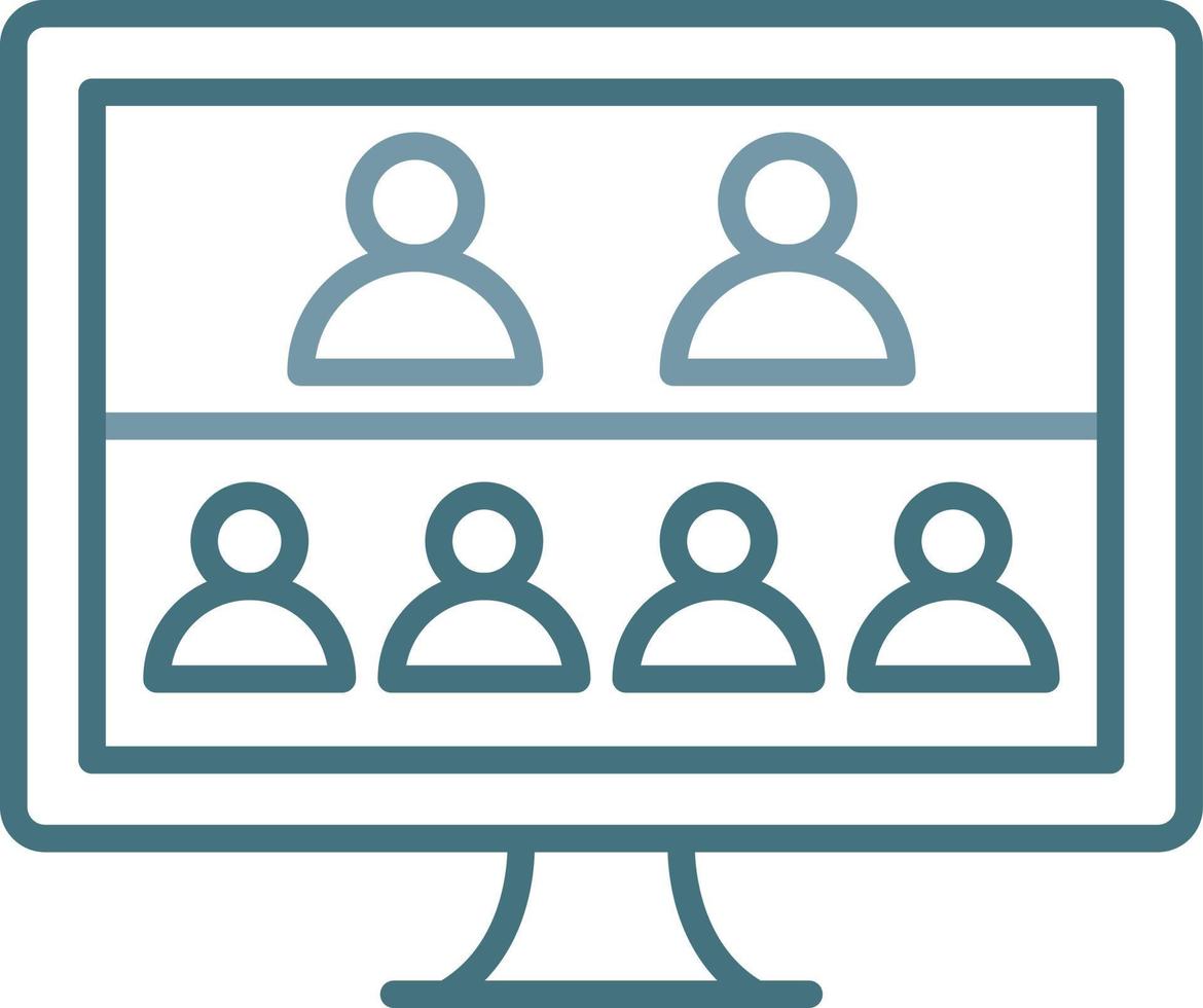 Webinar Line Two Color Icon vector