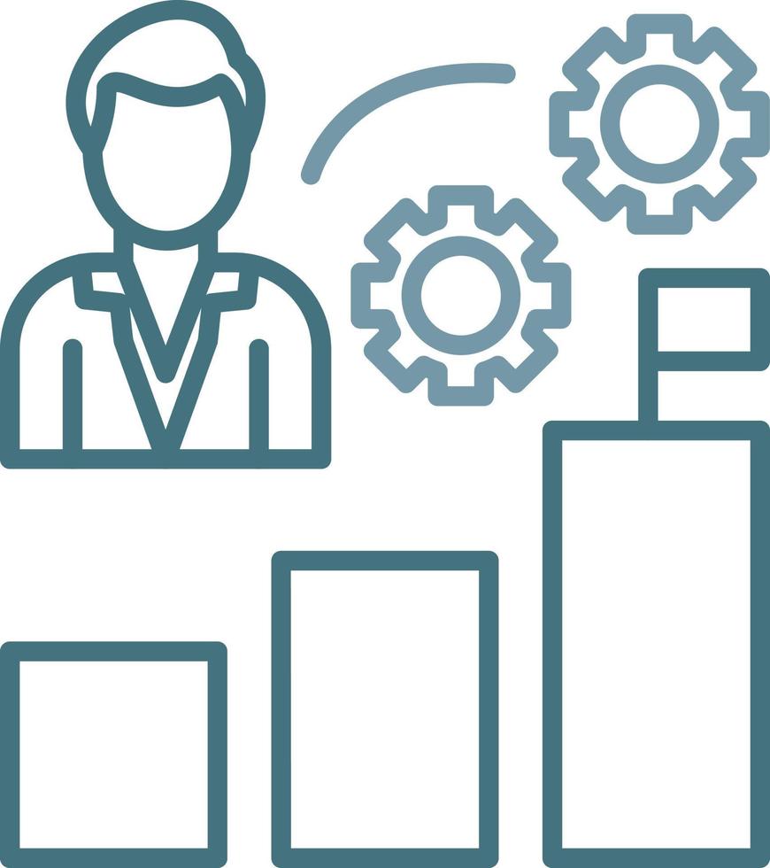Struggle Line Two Color Icon vector