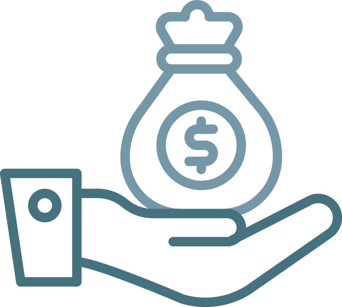 Compensation Line Two Color Icon vector