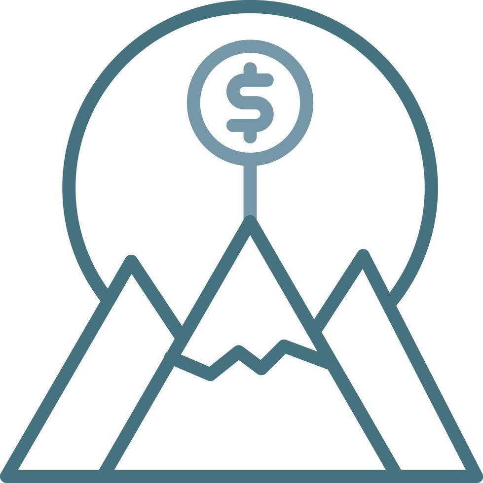 Challenge Line Two Color Icon vector