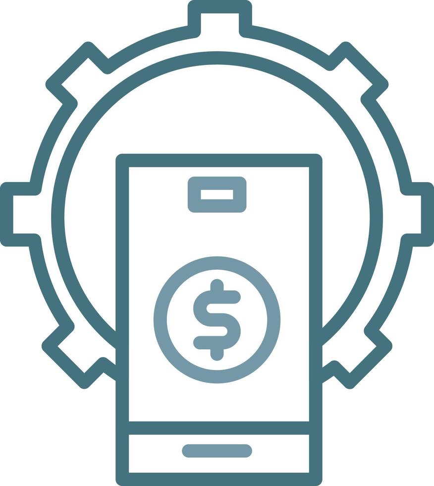 Gig Work Line Two Color Icon vector