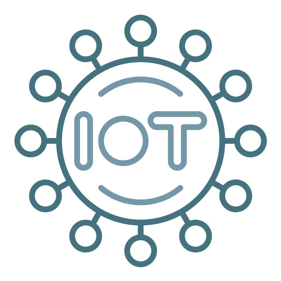 Internet of Things Line Two Color Icon vector