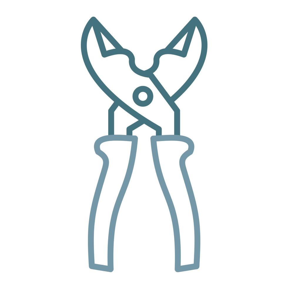 Wire Cutters Line Two Color Icon vector