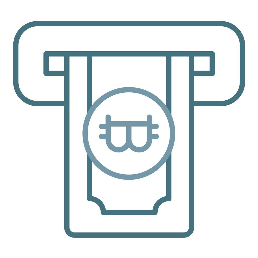 Cryptocurrency ATM Line Two Color Icon vector
