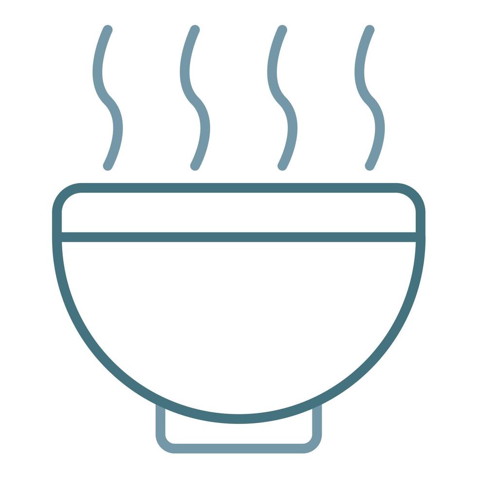 Soup Line Two Color Icon vector