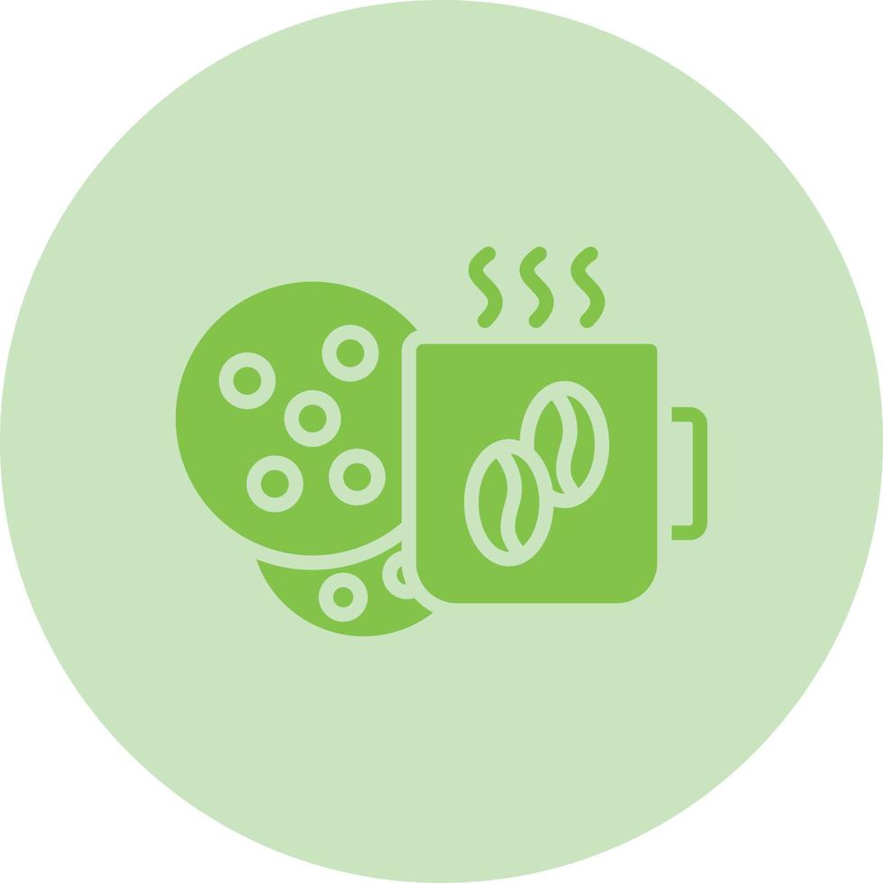 Coffee Cup with Cookies Vector Icon
