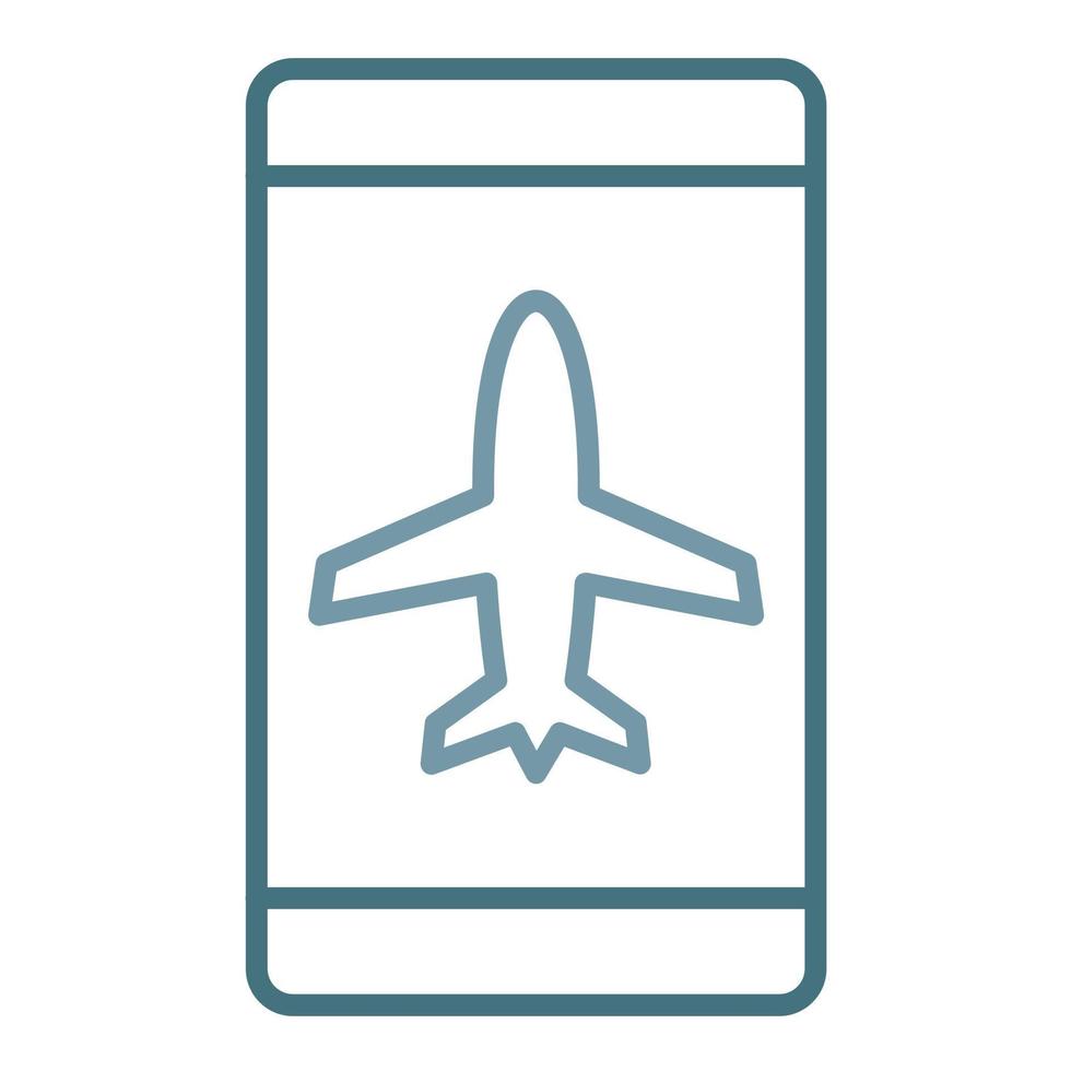 Airplane mode active Line Two Color Icon vector