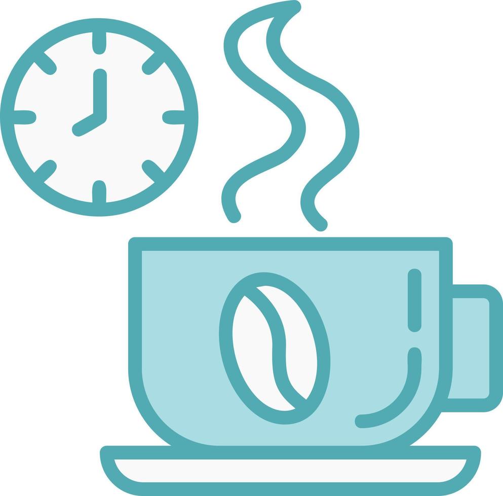 icono de vector de tiempo de café