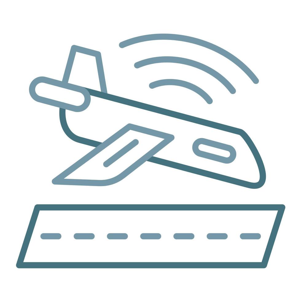 Smart Flight Line Two Color Icon vector