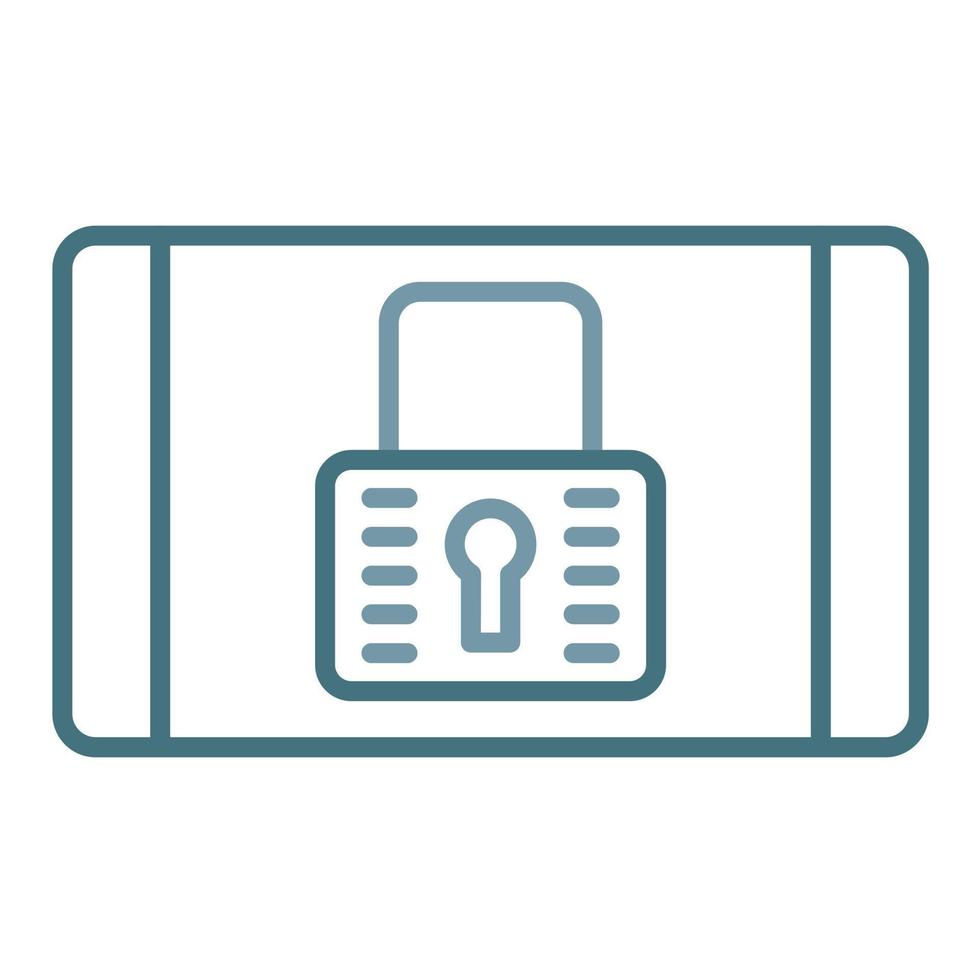 Screen lock Landscape Line Two Color Icon vector