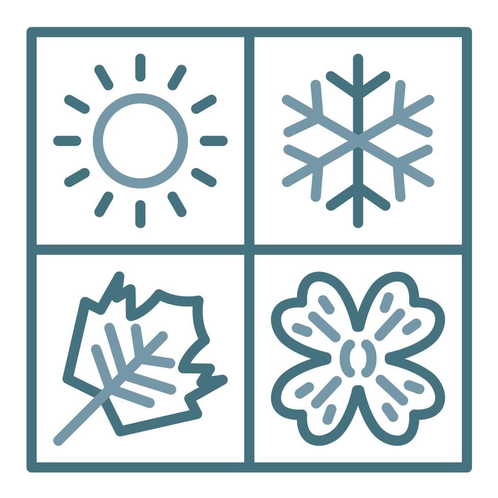 Seasons Line Two Color Icon vector