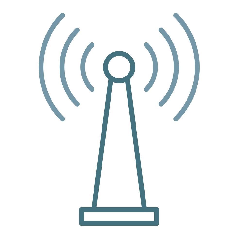 Wifi Tethering Line Two Color Icon vector