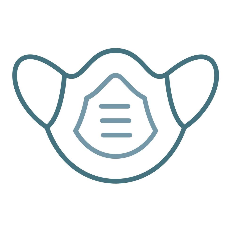 Dust Mask Line Two Color Icon vector