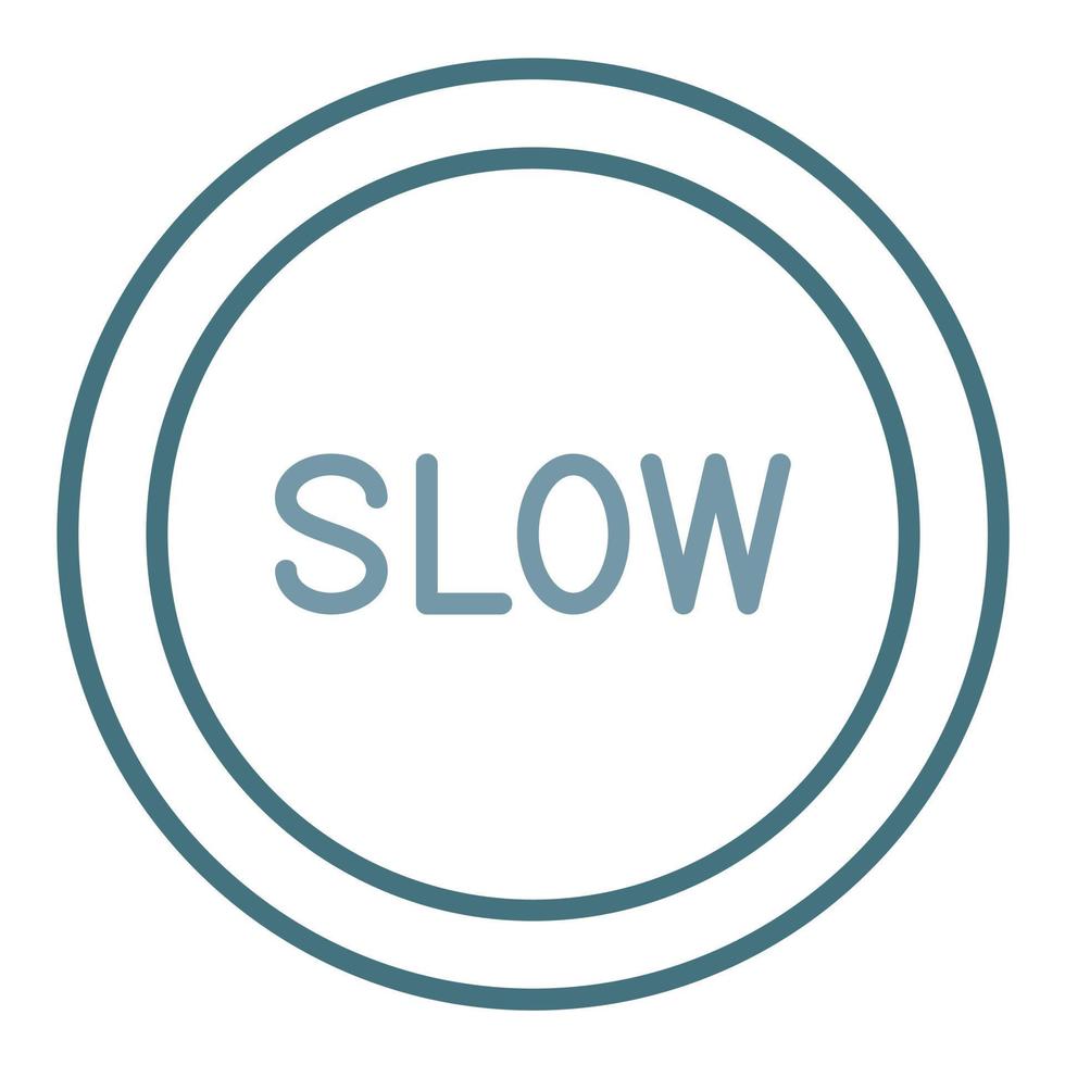 Slow Line Two Color Icon vector