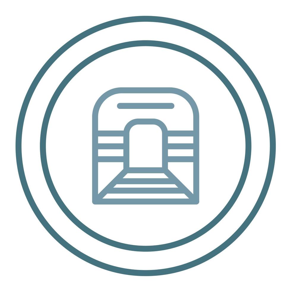 Tunnel Line Two Color Icon vector