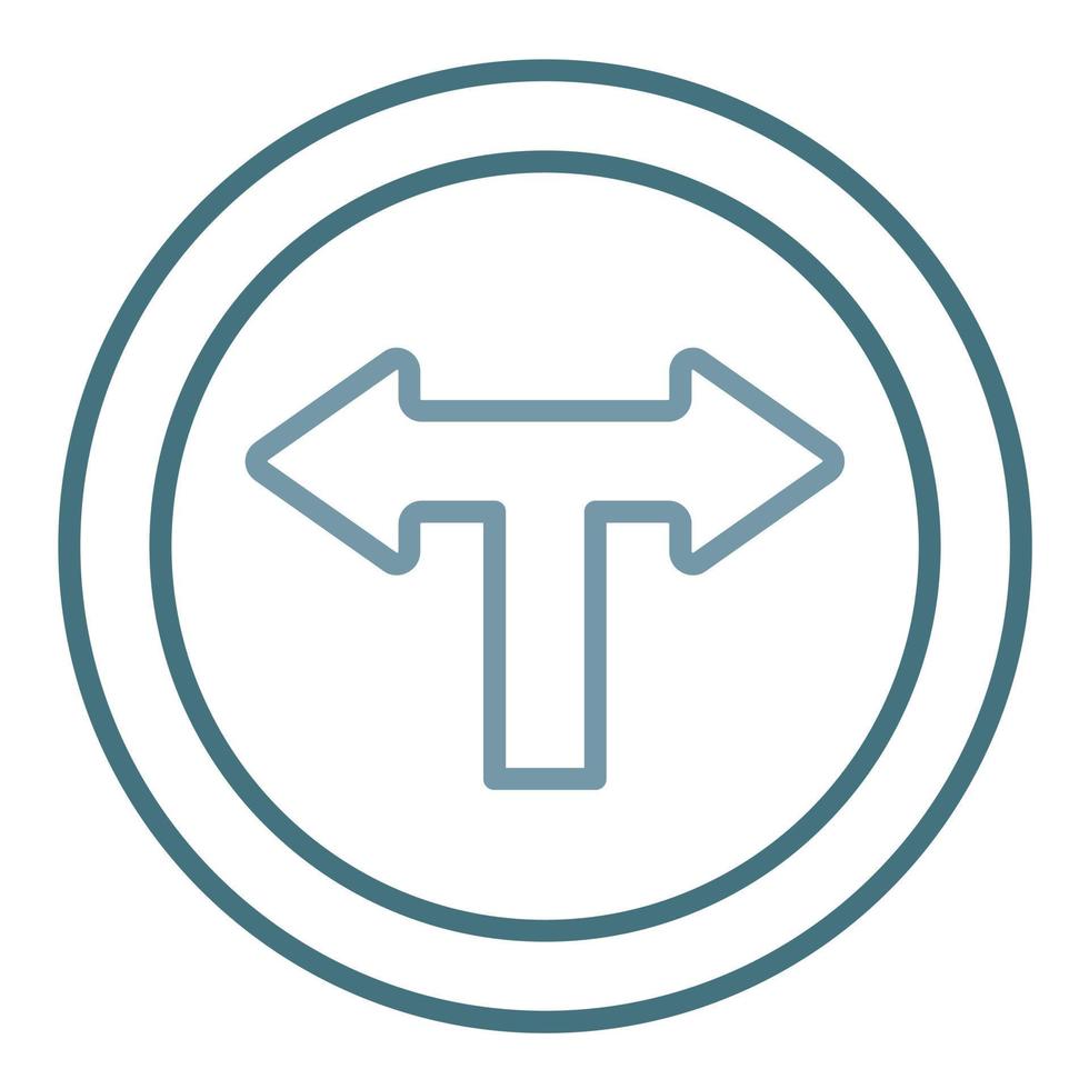 Junction Line Two Color Icon vector