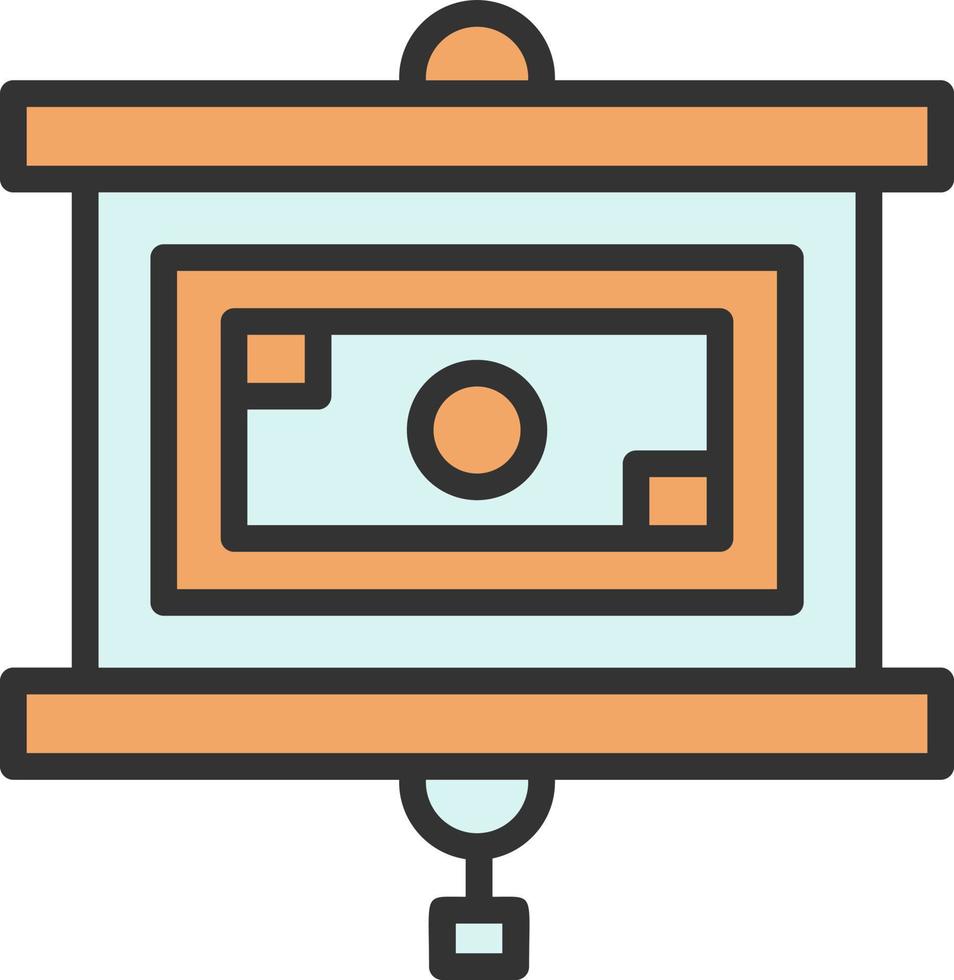 Projector Screen Vector Icon