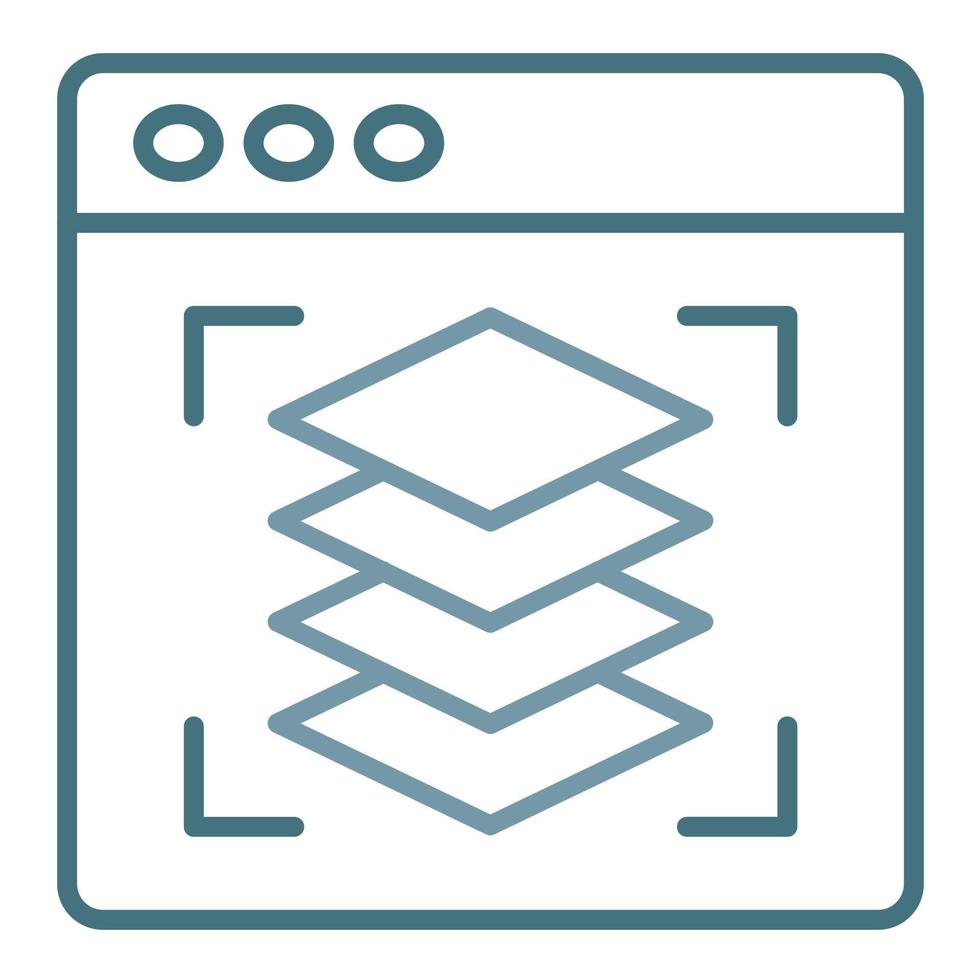 Depth Perception Line Two Color Icon vector