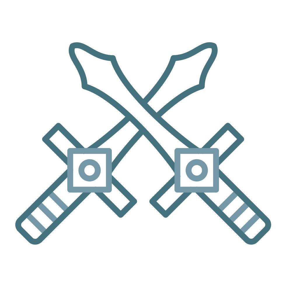 Sword Line Two Color Icon vector