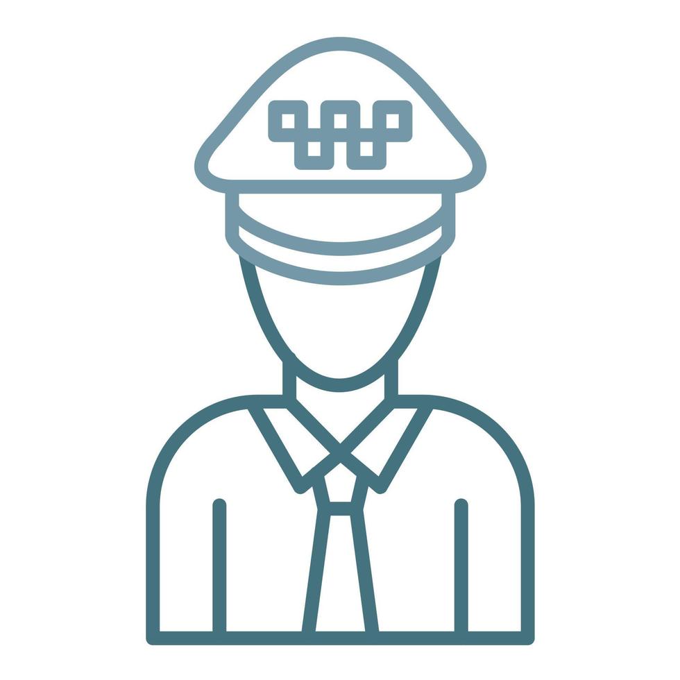 Captain Line Two Color Icon vector