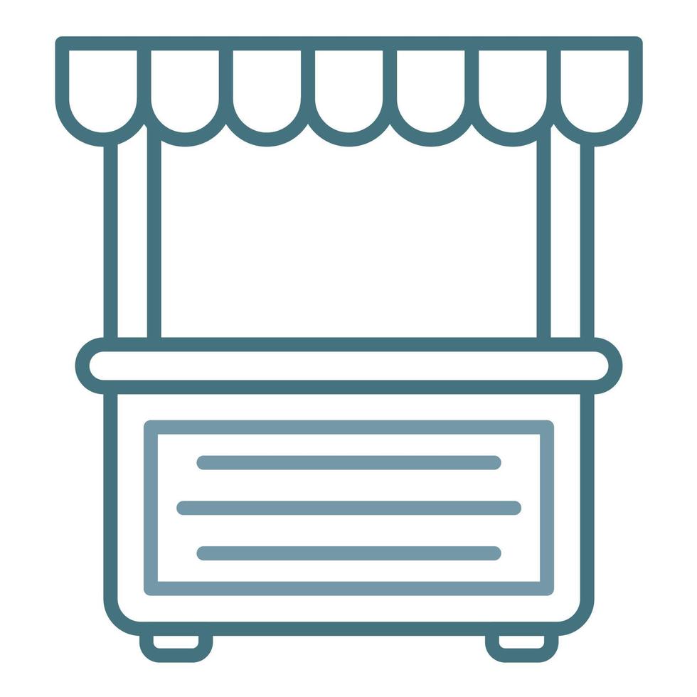 Booth Line Two Color Icon vector