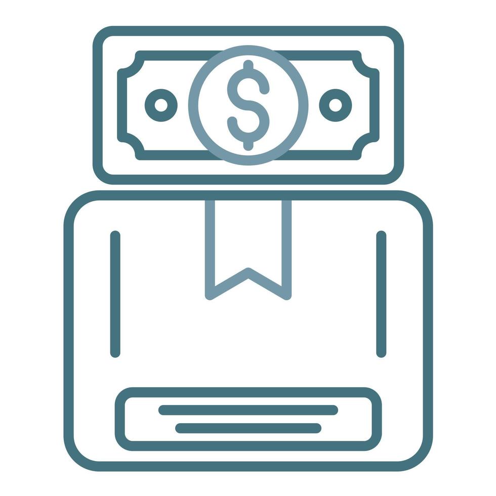 Pay Upon Delivery Line Two Color Icon vector