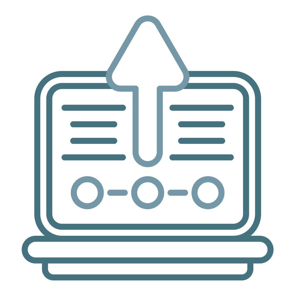 Upgrade Laptop Line Two Color Icon vector