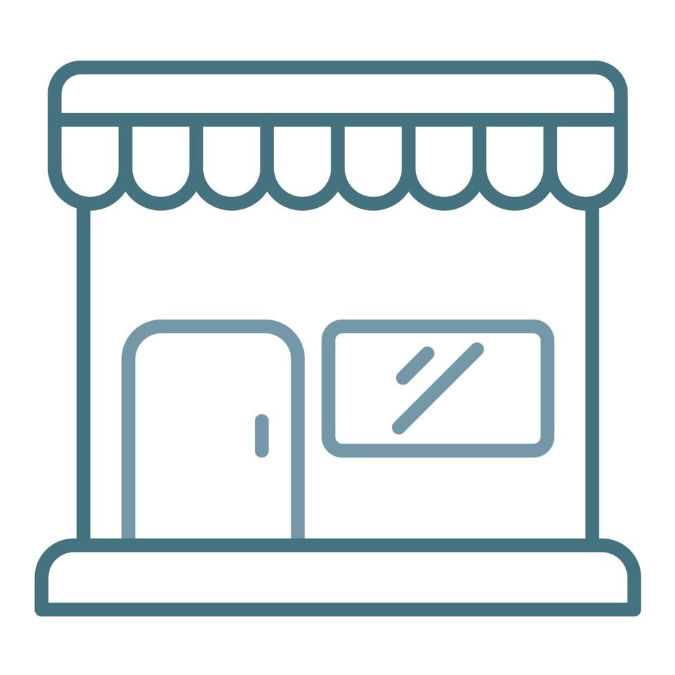 Store Line Two Color Icon vector