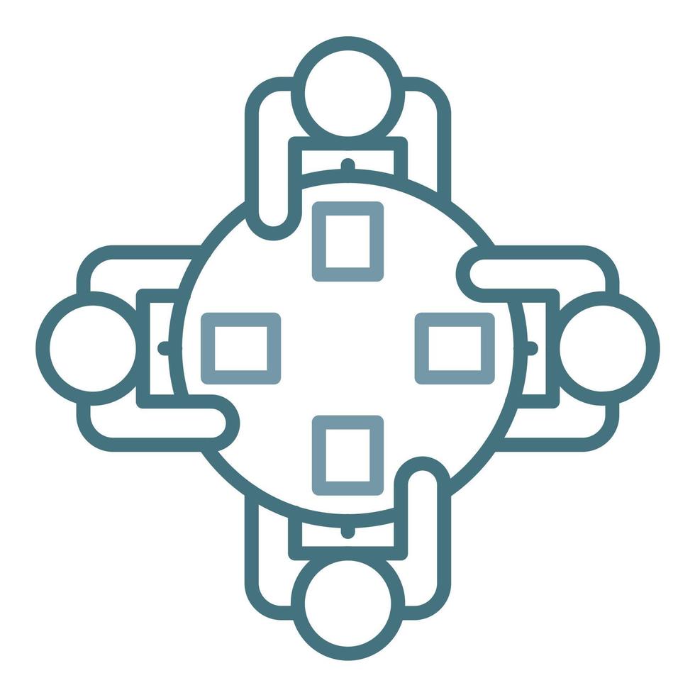 Board Of Directors Line Two Color Icon vector