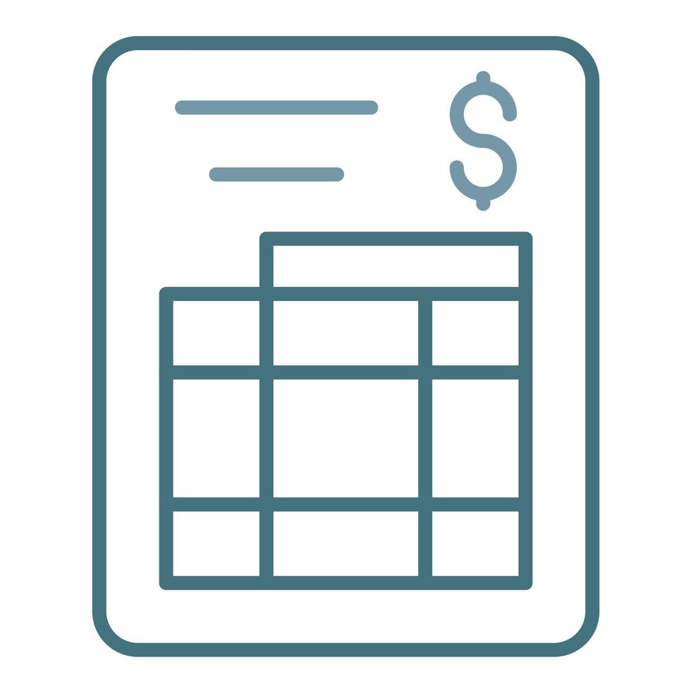 Income Statement Line Two Color Icon vector