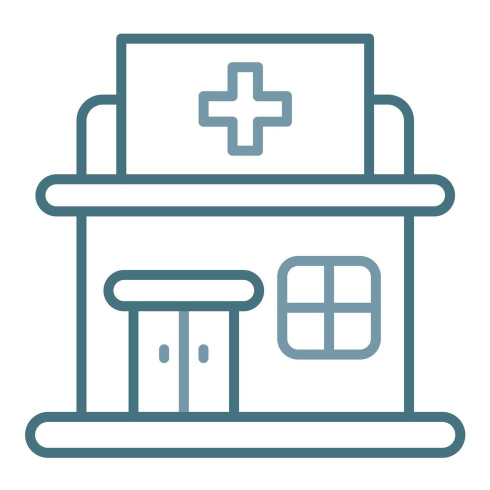 Healthcare Marketplace Line Two Color Icon vector