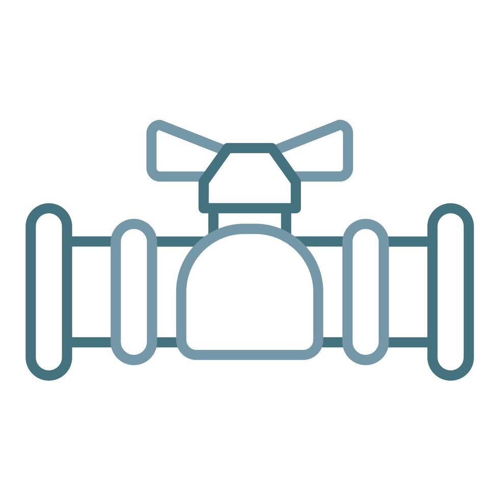 Saddle Valve Line Two Color Icon vector