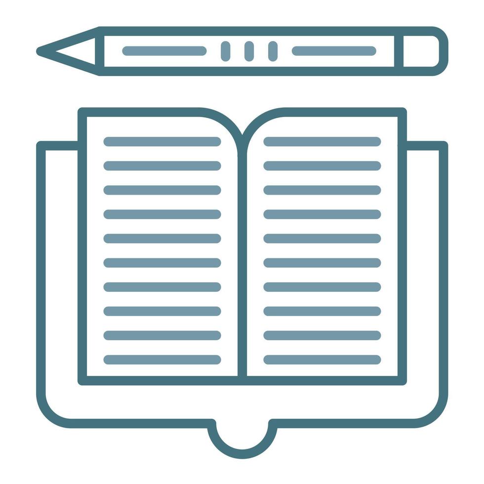 Homework Line Two Color Icon vector