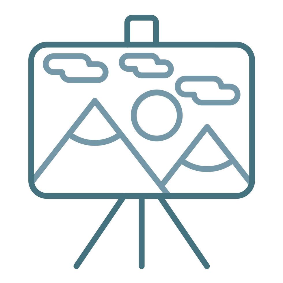 Painting Line Two Color Icon vector