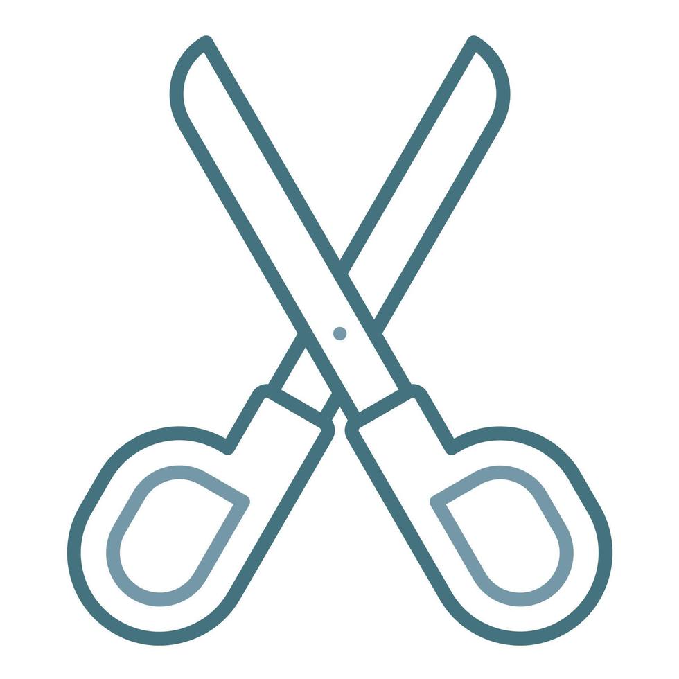 Scissors Line Two Color Icon vector