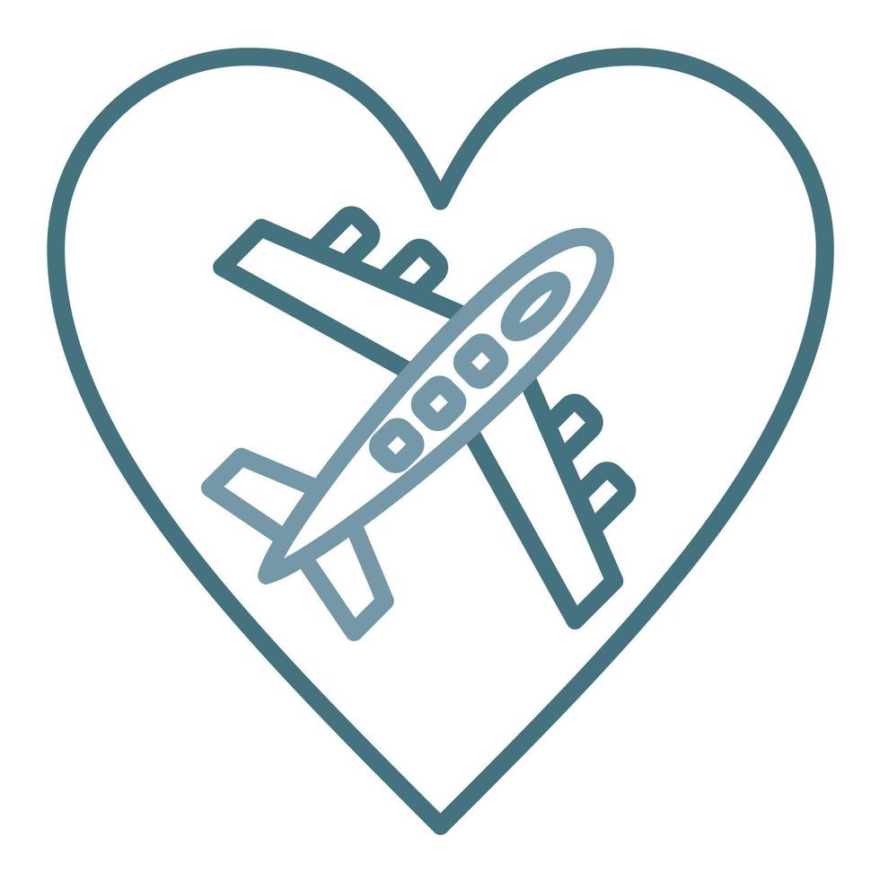 Honeymoon Tour Line Two Color Icon vector