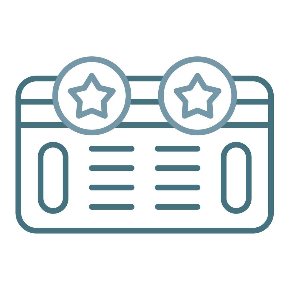 Credit Points Line Two Color Icon vector