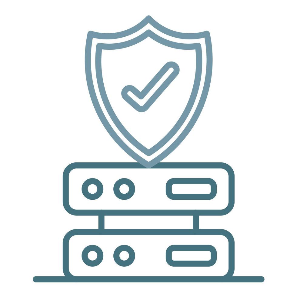 Data Protection Line Two Color Icon vector