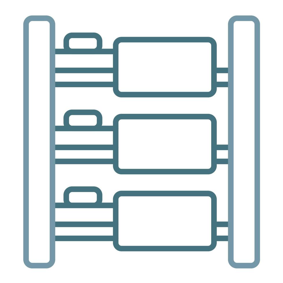 Dorm Line Two Color Icon vector