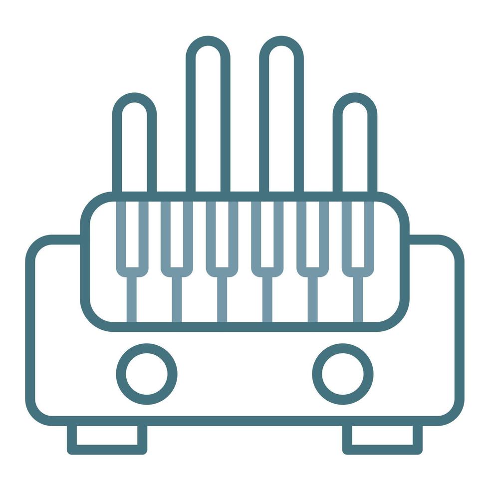 Calliope Line Two Color Icon vector