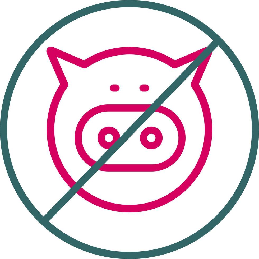 No Pork Vector Icon